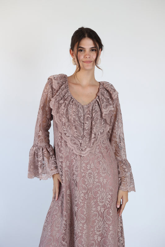 Lace nude dress