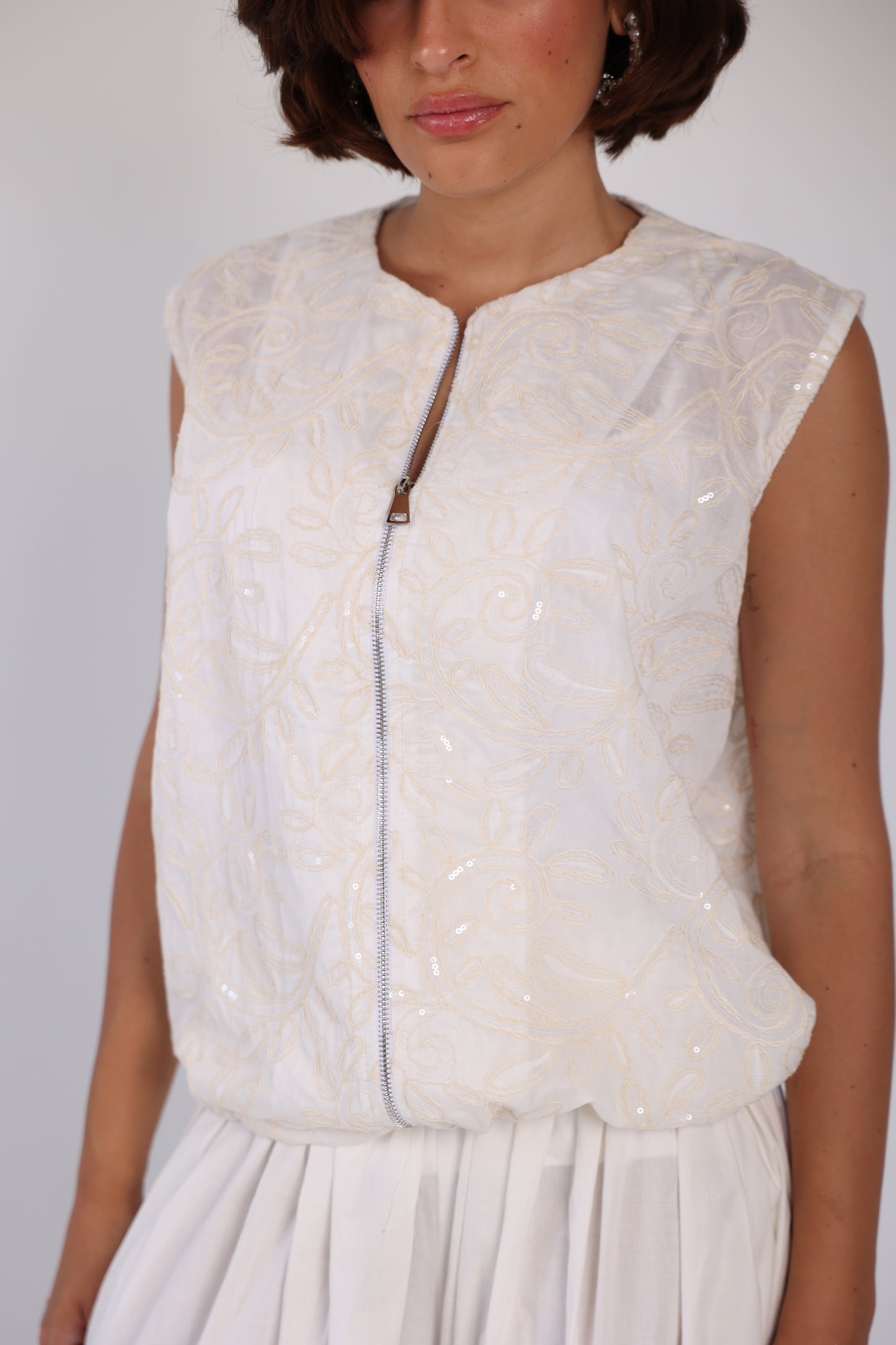 Bling embroidered vest
