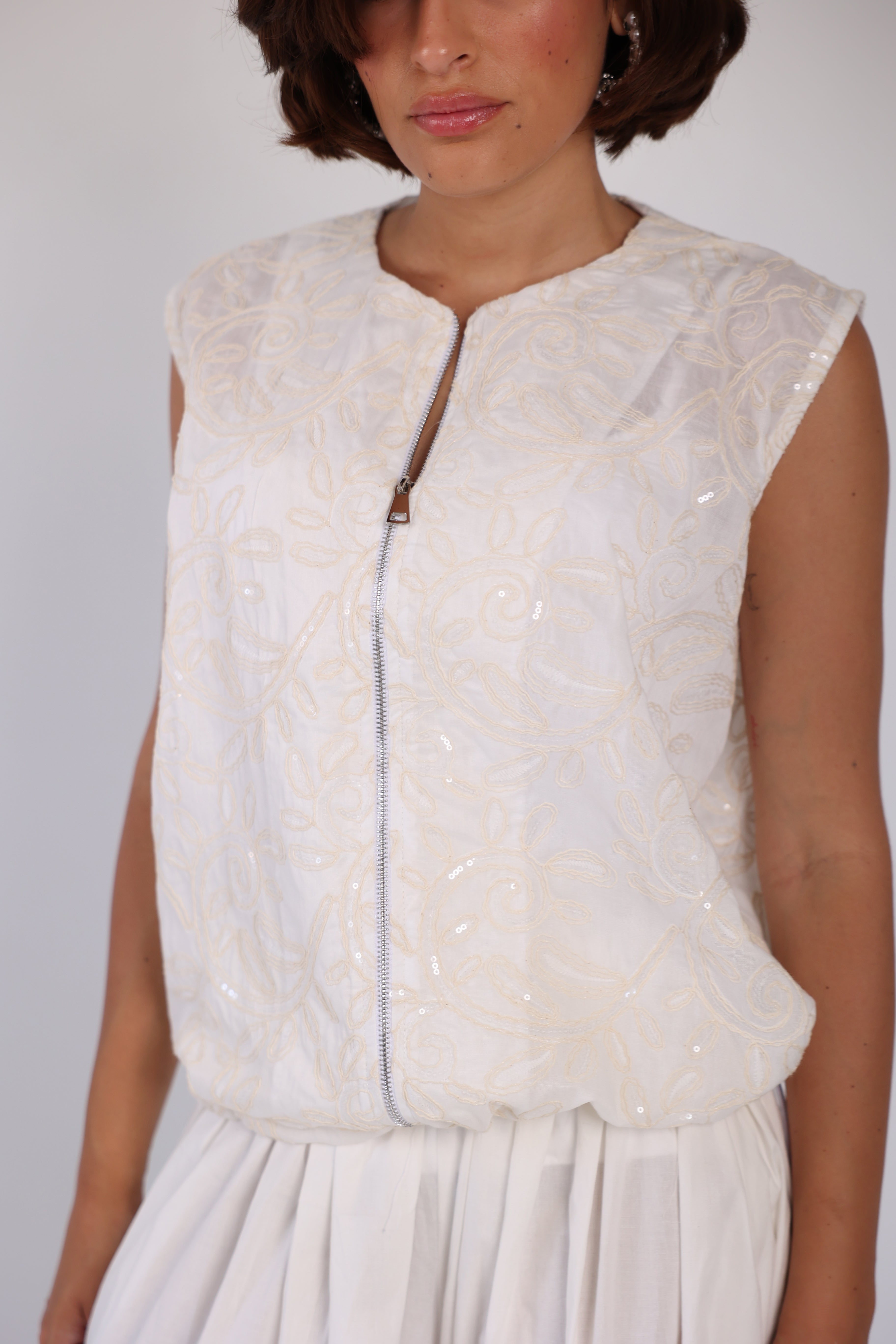 Bling embroidered vest