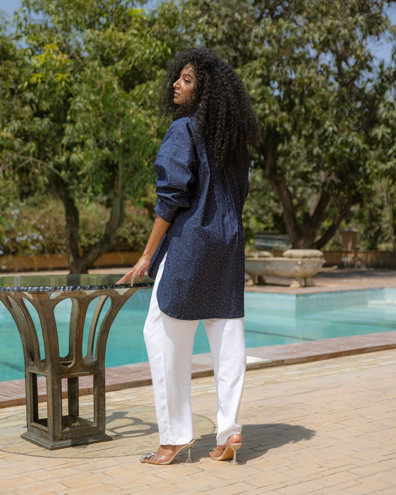 Bling denim shirt