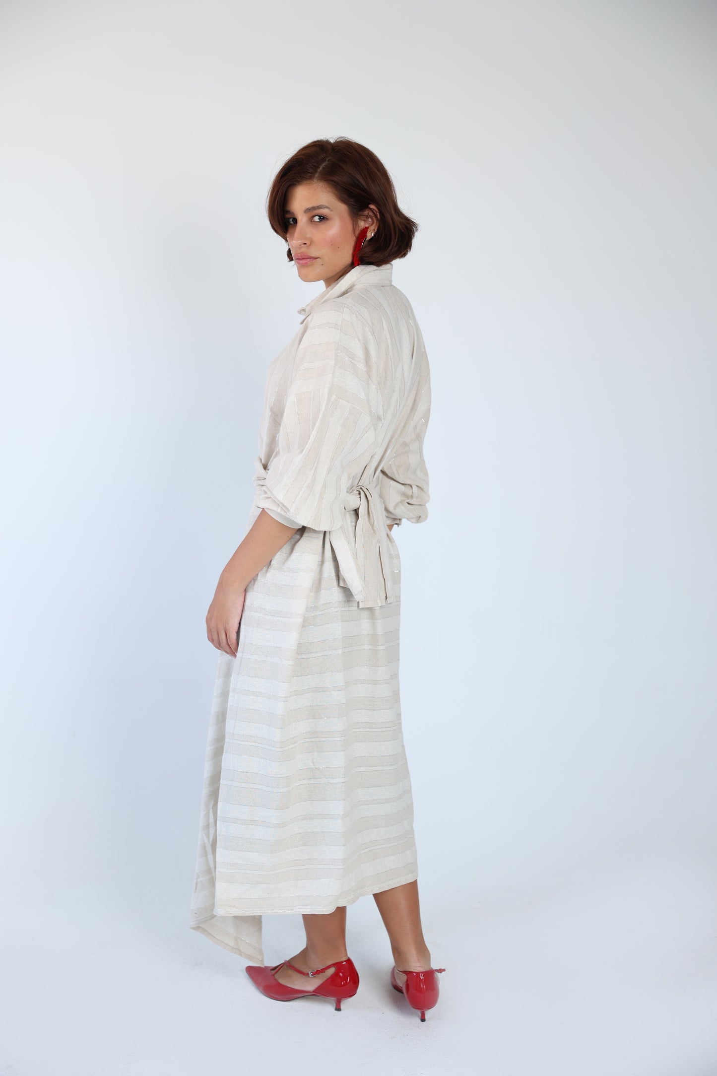 Striped shimmer blouse