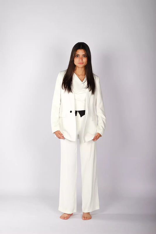 Inverted waist blazer set