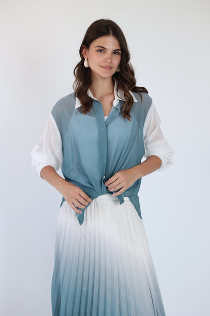 Ombre chiffon chemise
