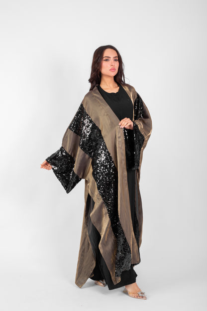 Sequins kakhi kaftan