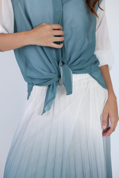 Ombre chiffon chemise