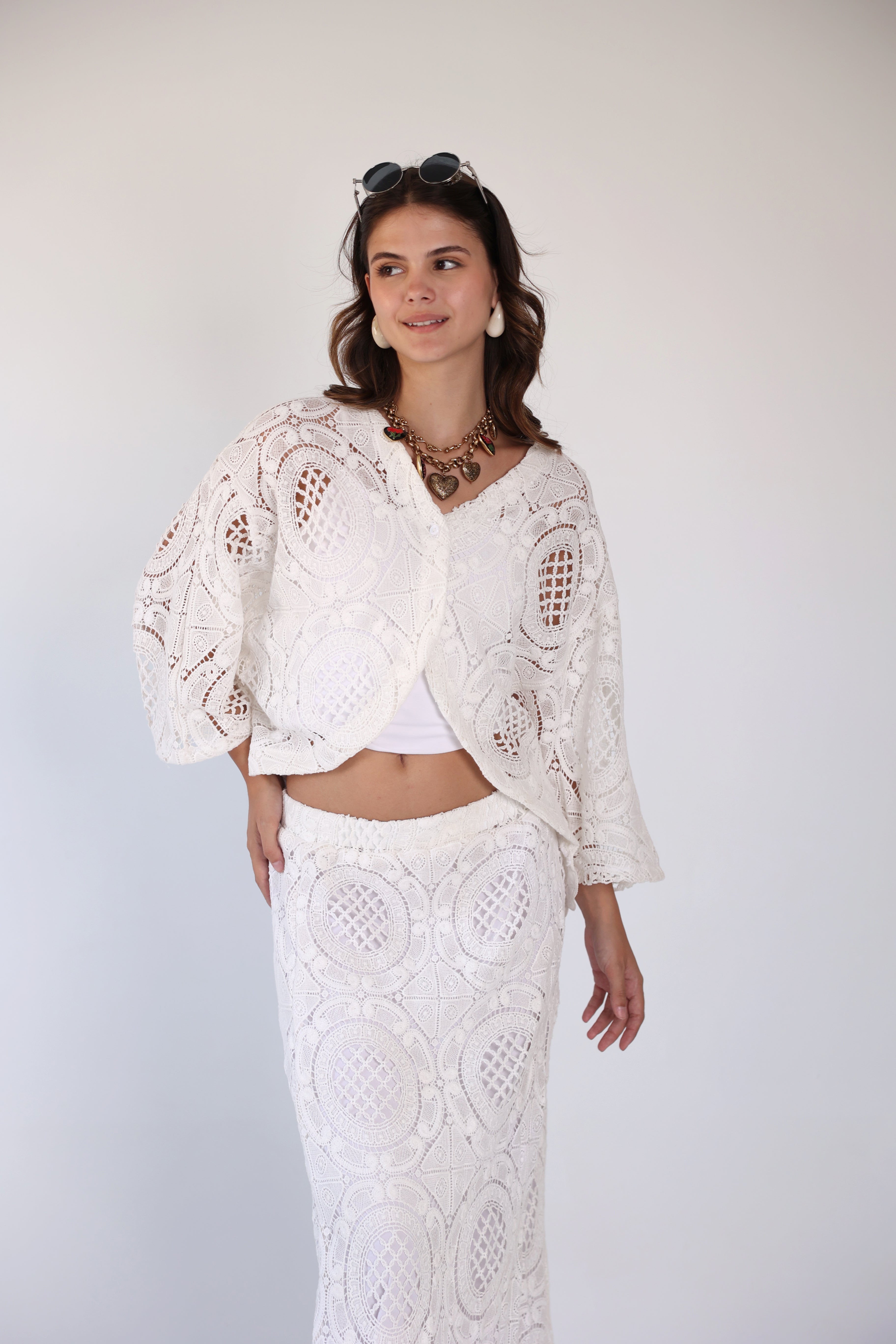 Maxi crochet skirt