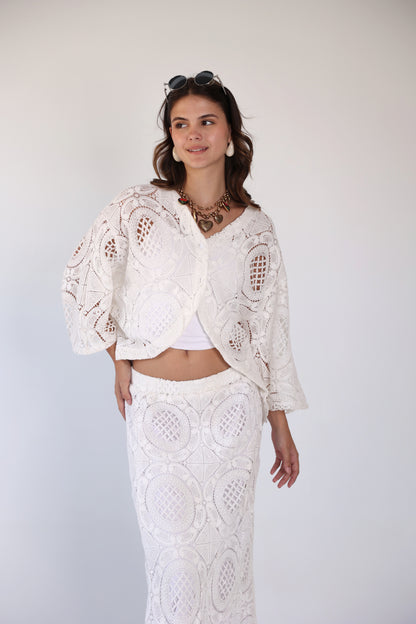 Maxi crochet skirt