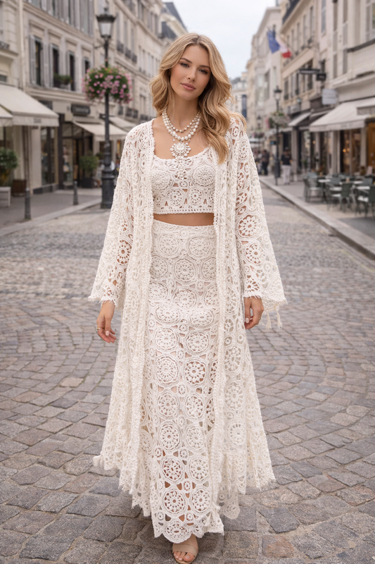 Crochet kimono