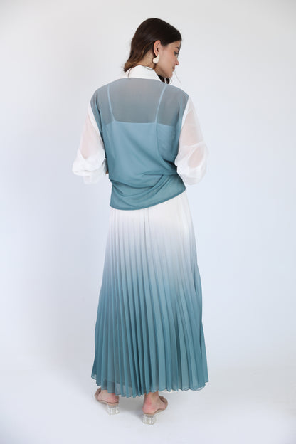 Pleated ombre skirt
