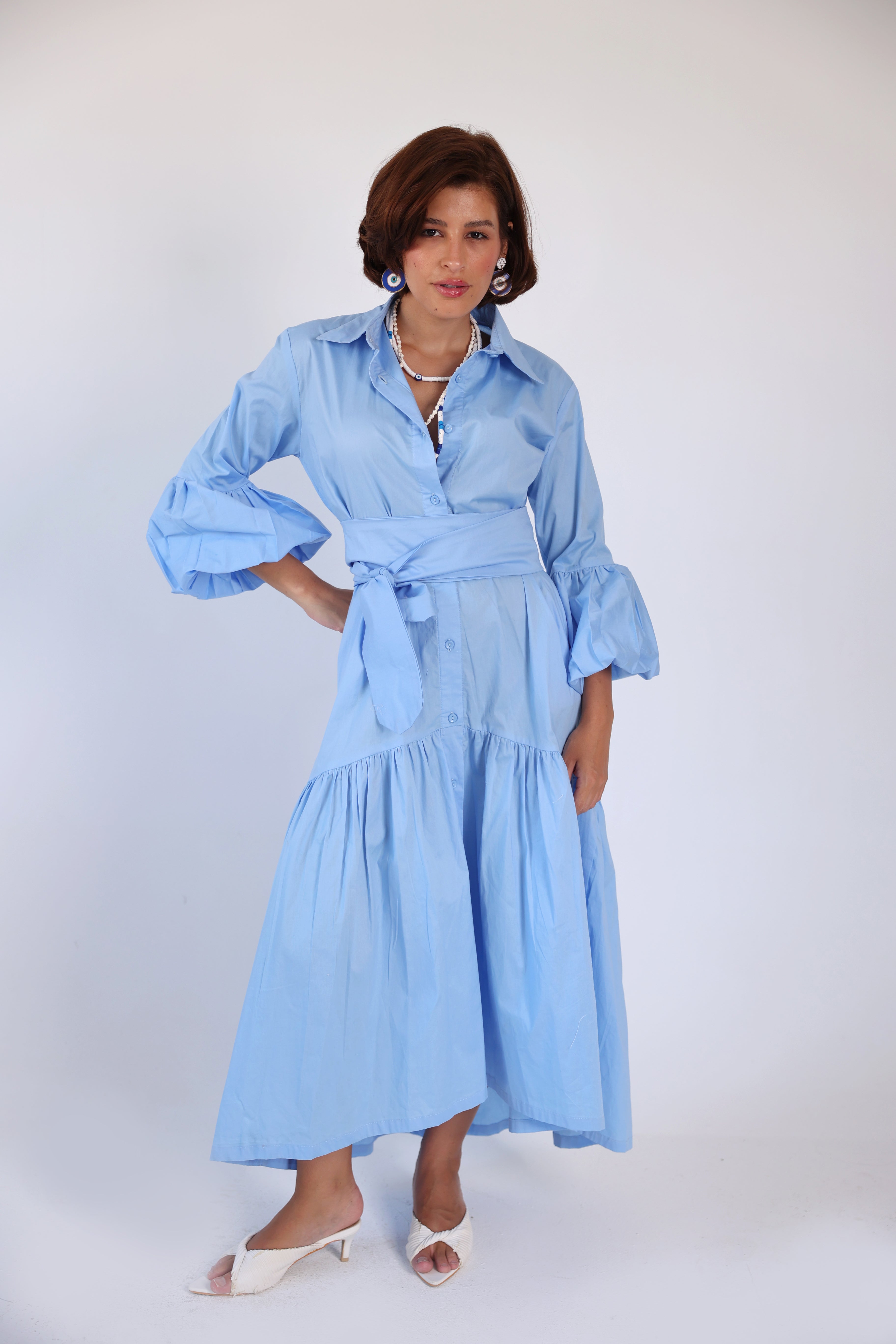 Puff sleeve dress