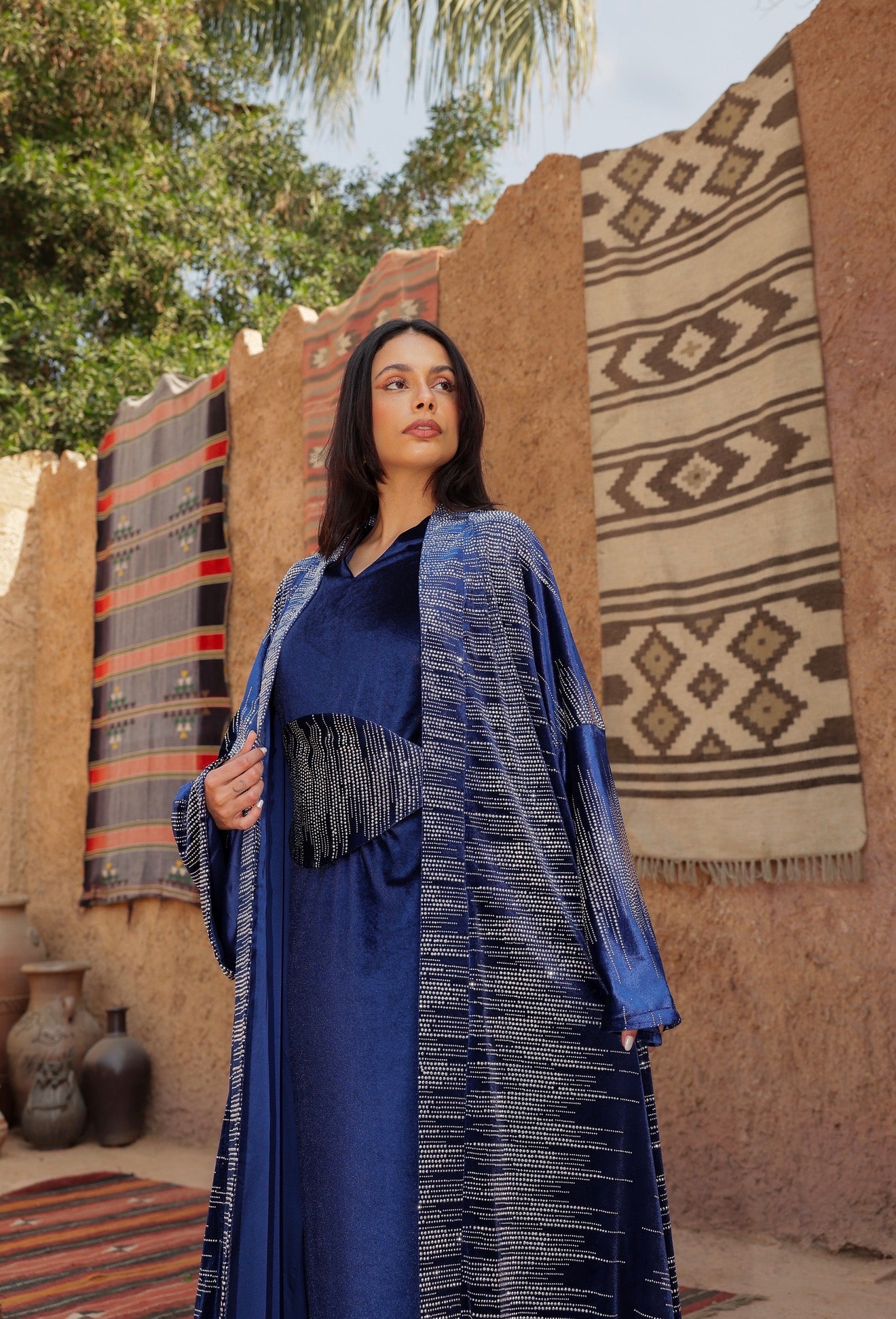 "حواء" Hawaa kaftan navy