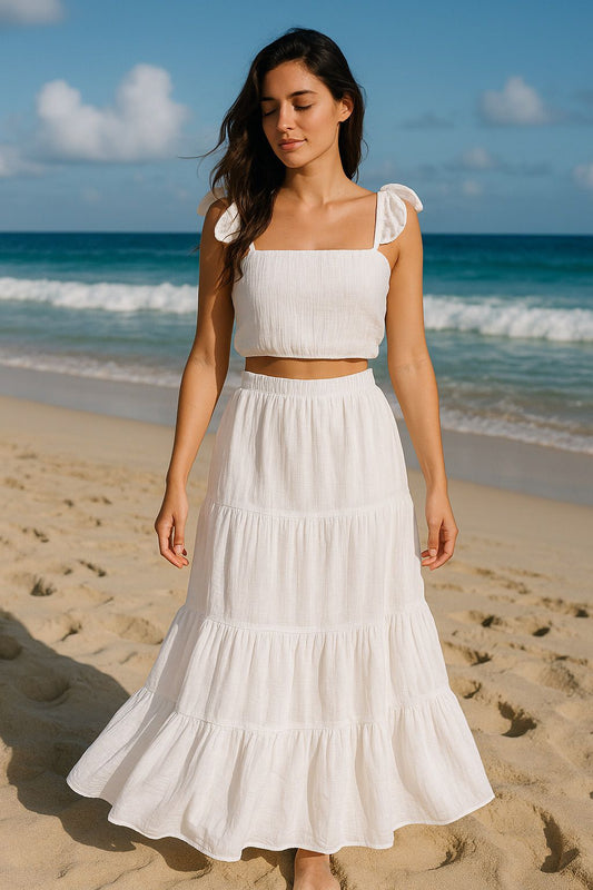 White beach set