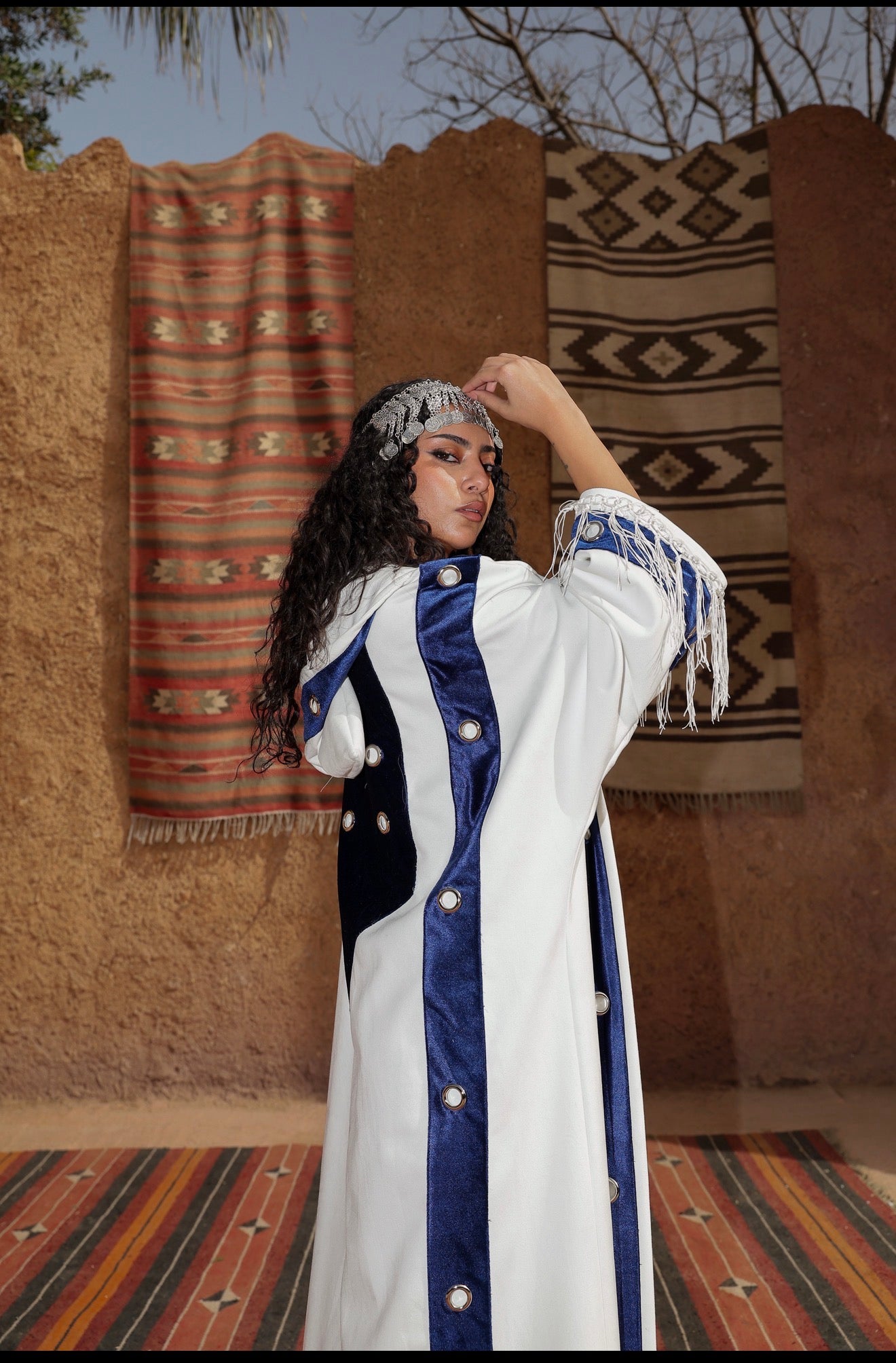 "چليلة" jalila kaftan white