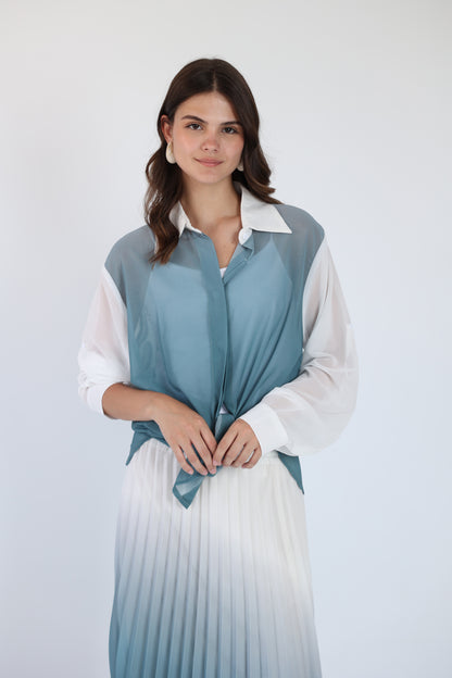 Ombre chiffon chemise