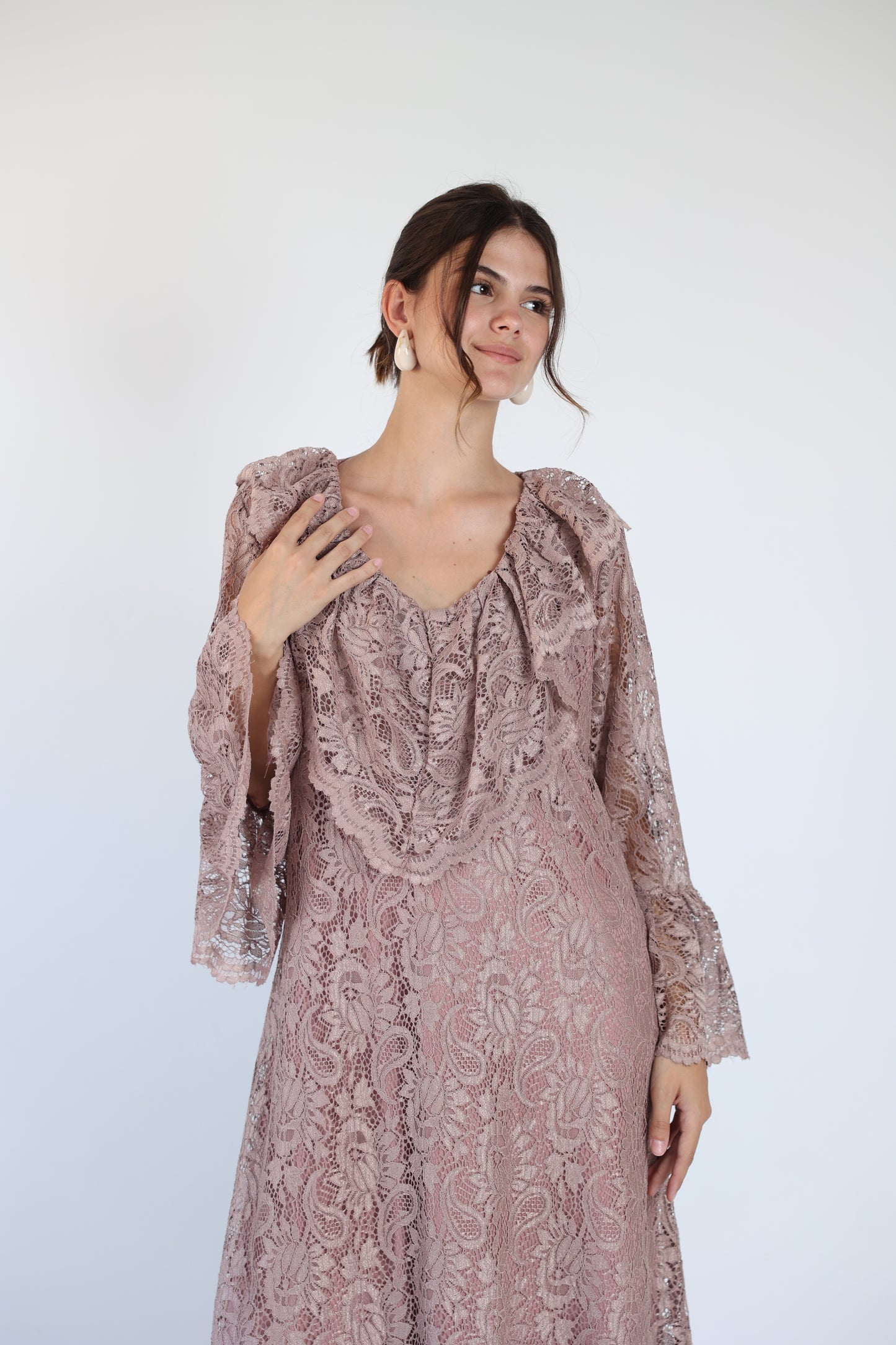 Lace nude dress