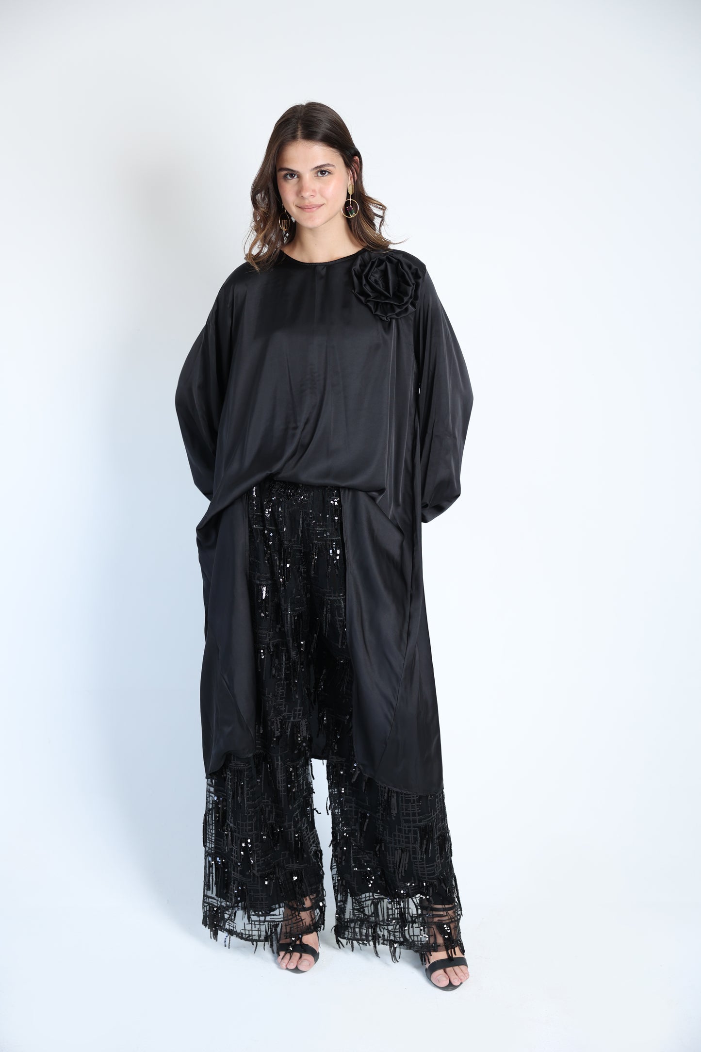 Floral applique soire set