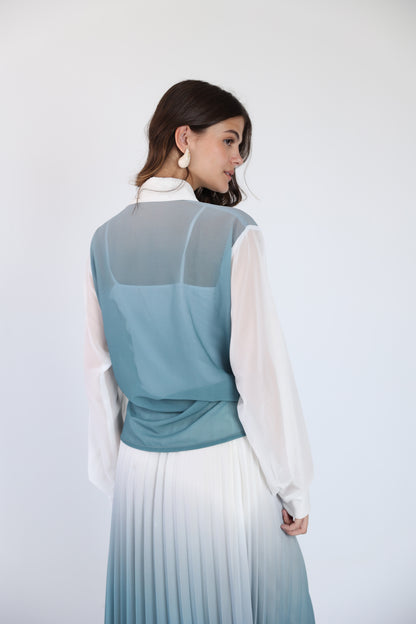 Ombre chiffon chemise