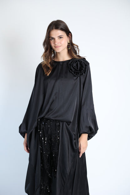 Floral applique soire set
