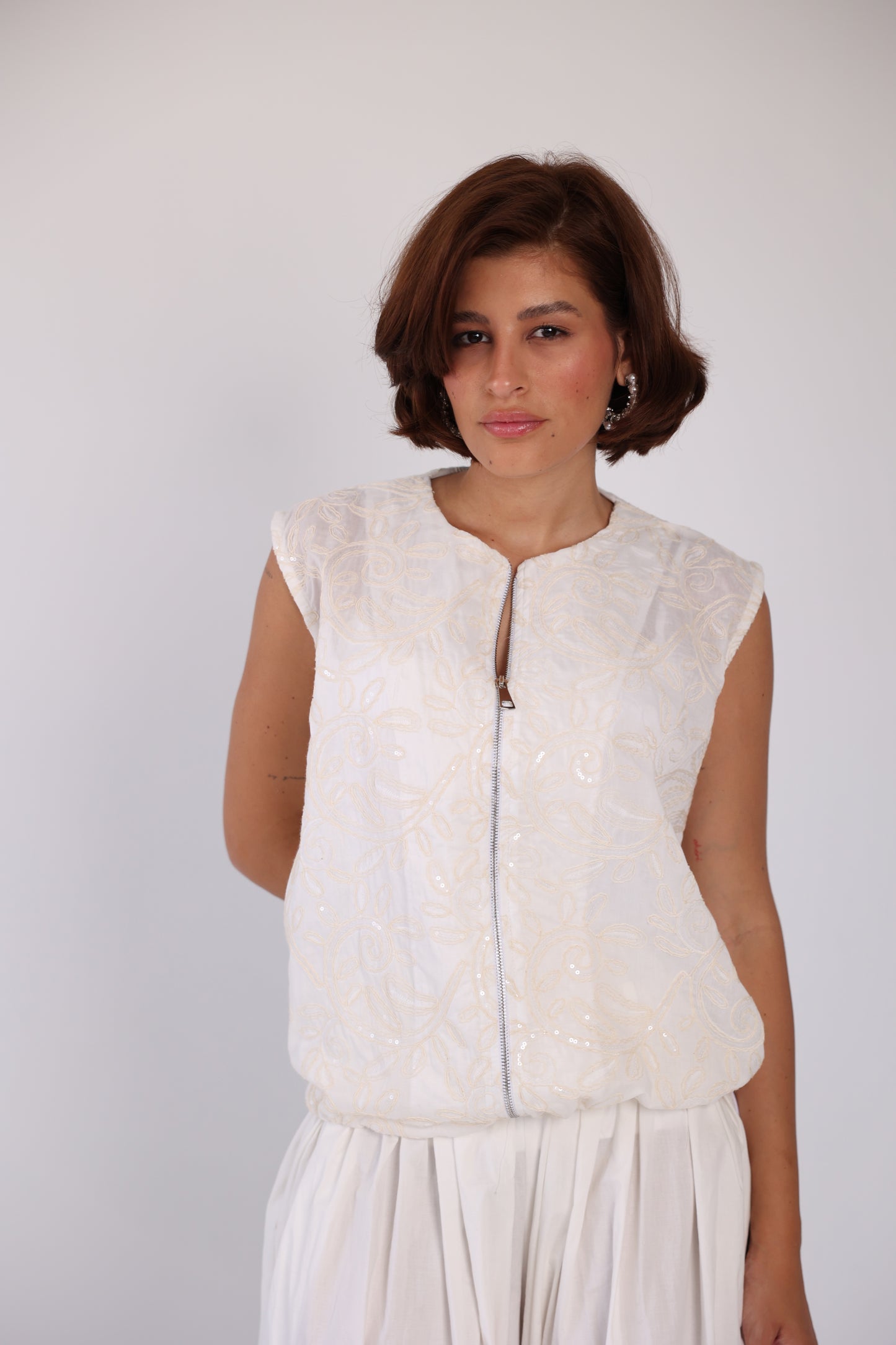 Bling embroidered vest