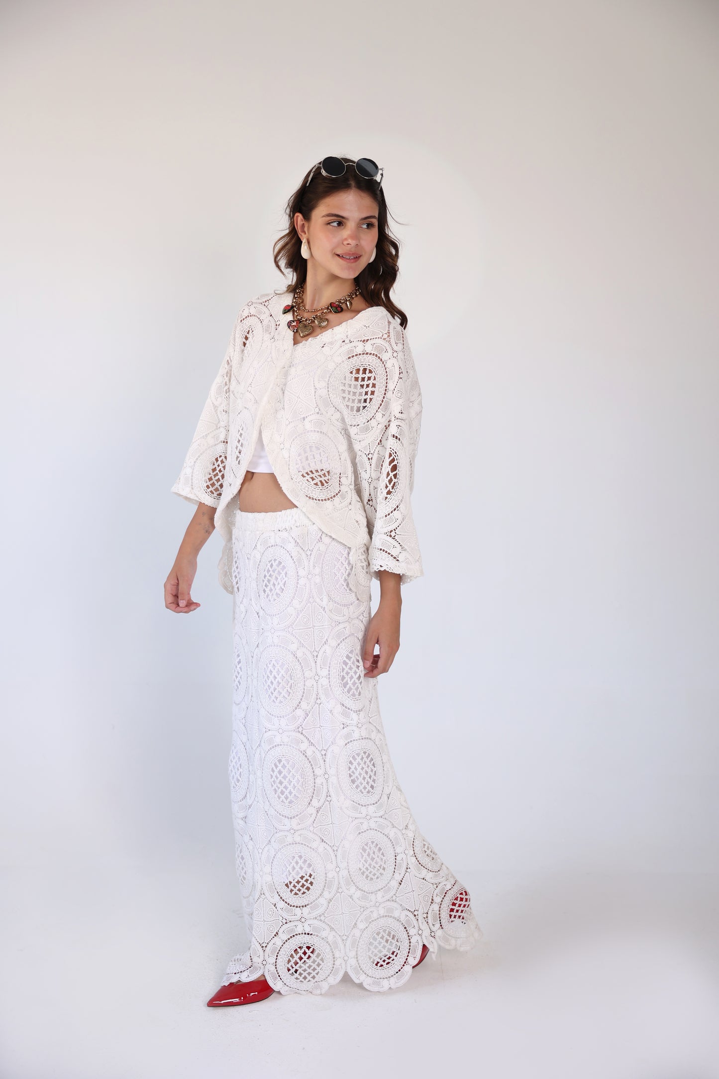Maxi crochet skirt