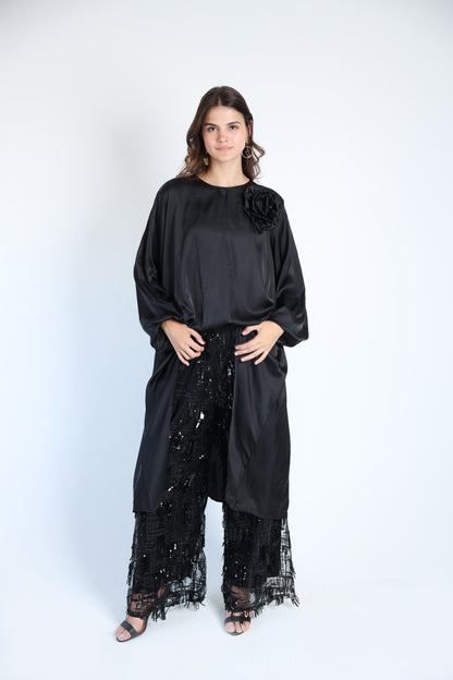 Floral applique soire set