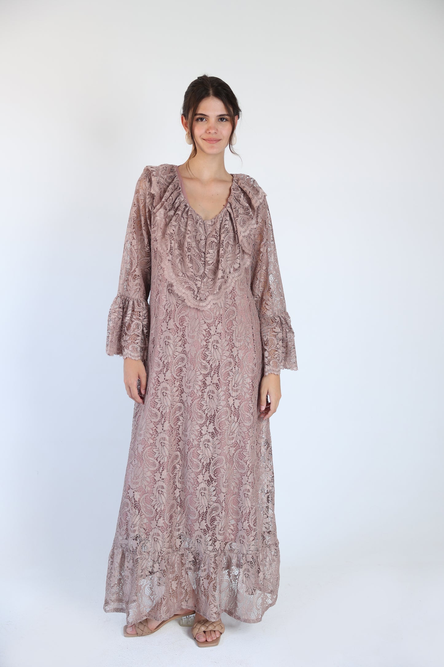 Lace nude dress