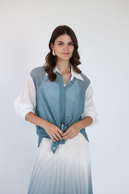 Ombre chiffon chemise