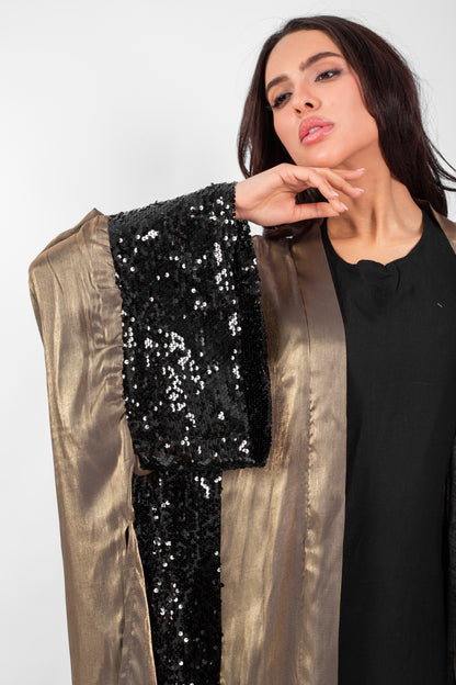 Sequins kakhi kaftan