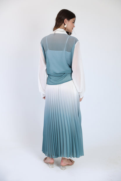 Pleated ombre skirt