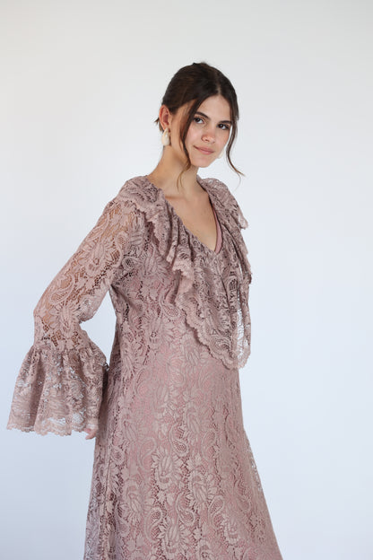 Lace nude dress