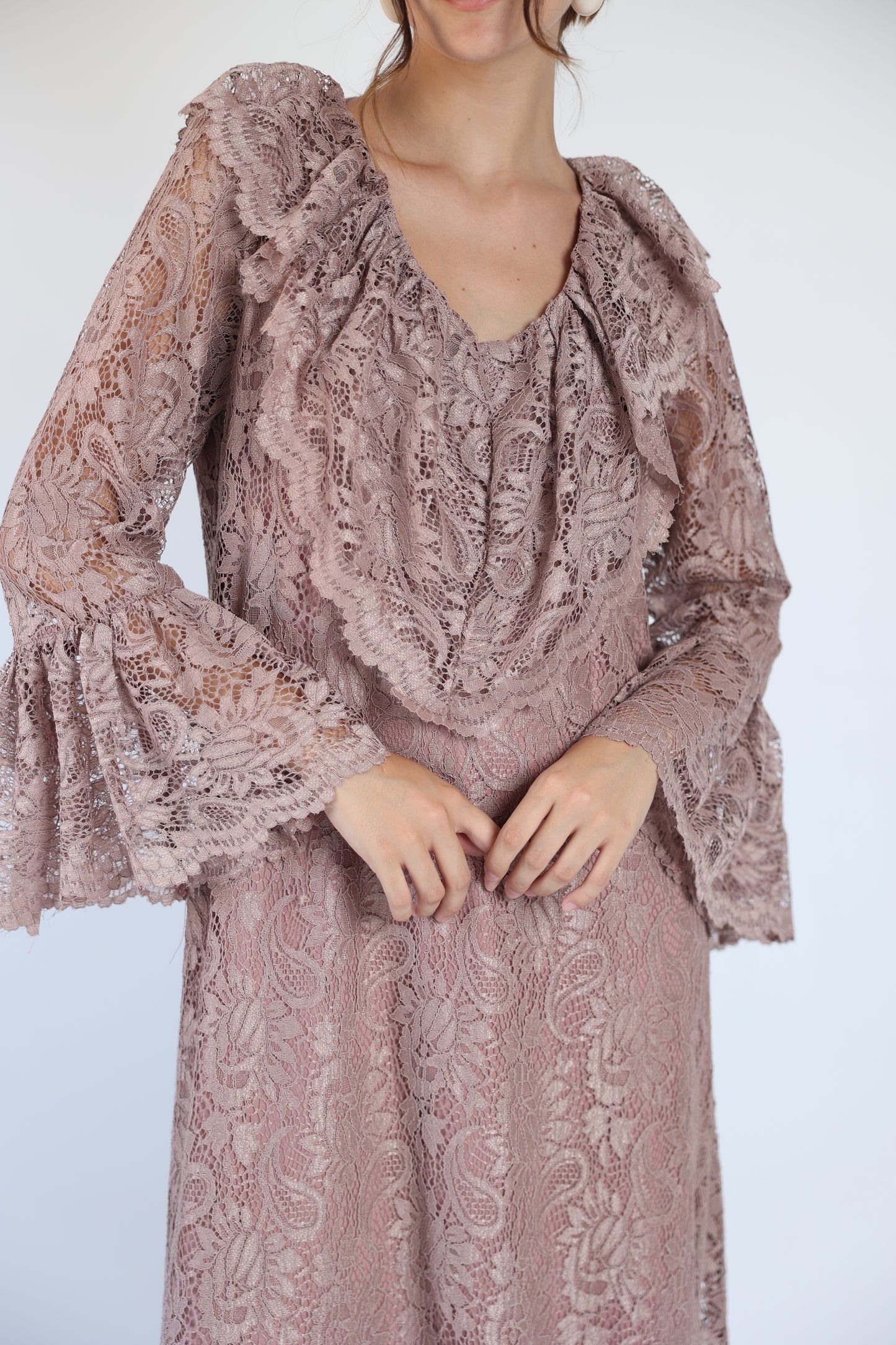 Lace nude dress