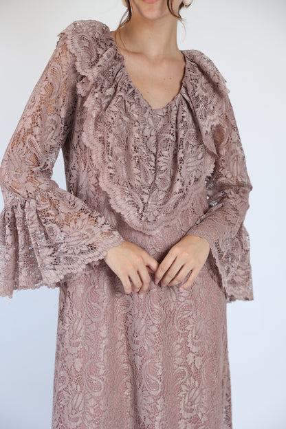 Lace nude dress