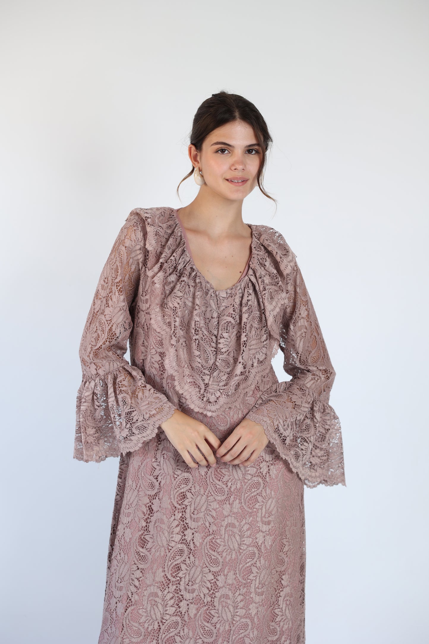 Lace nude dress