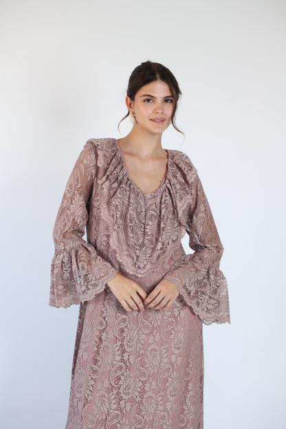 Lace nude dress