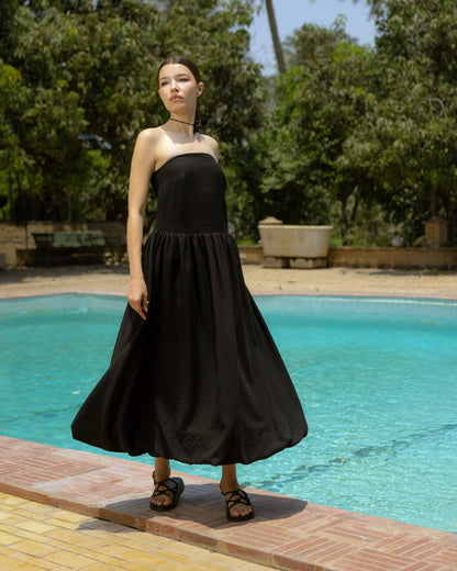 Balloon maxi dress