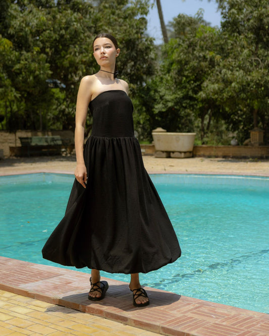Balloon maxi dress