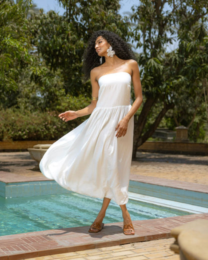 Ballon white dress