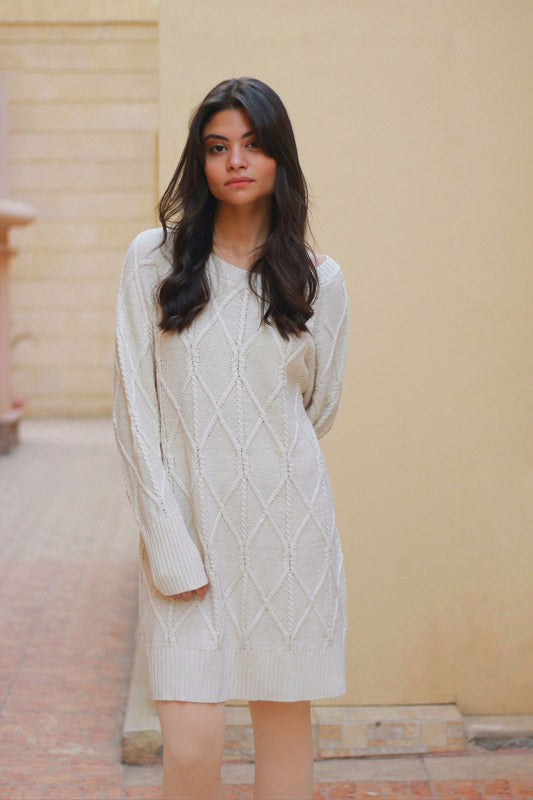 Wool braided pullover