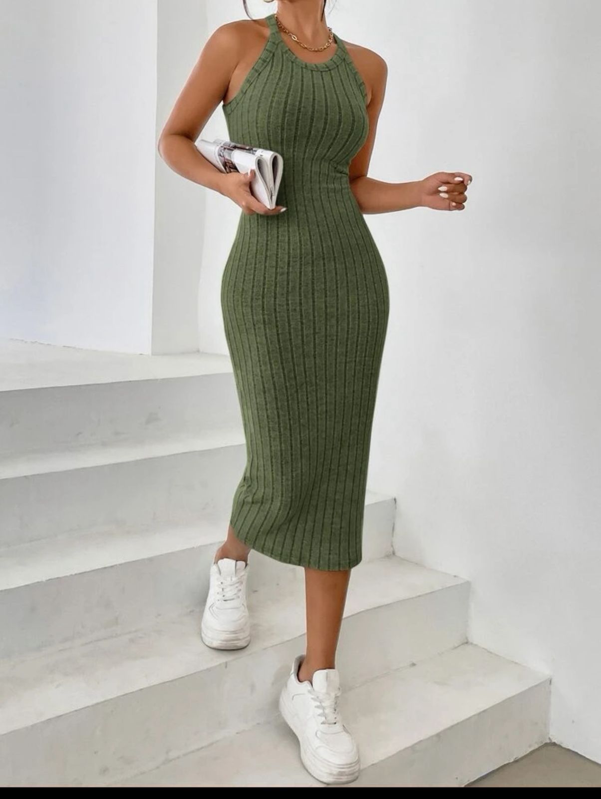 Wool basic dress