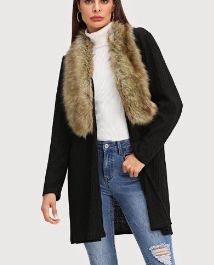 Fur cardigan