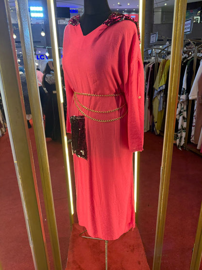 Sequins pocket kaftan