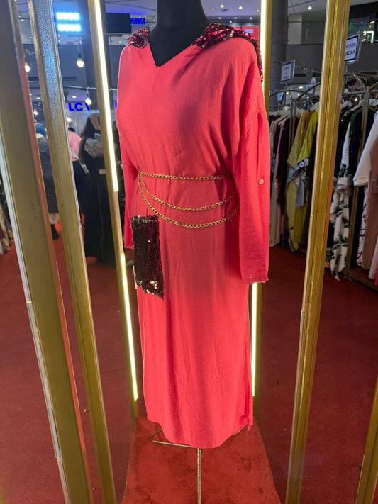 Sequins pocket kaftan