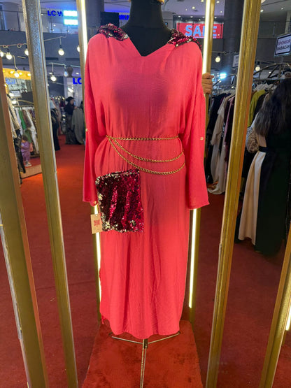 Sequins pocket kaftan