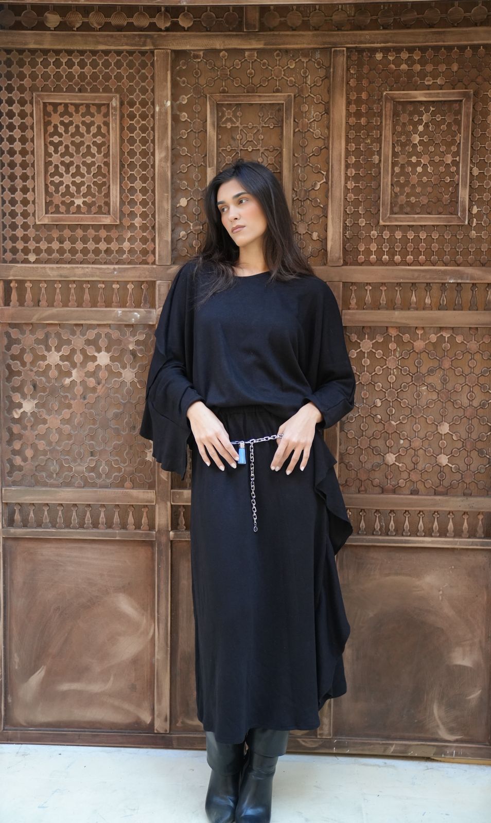Ruffle black set