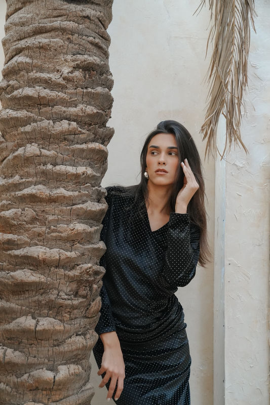 Eve bling velvet dress