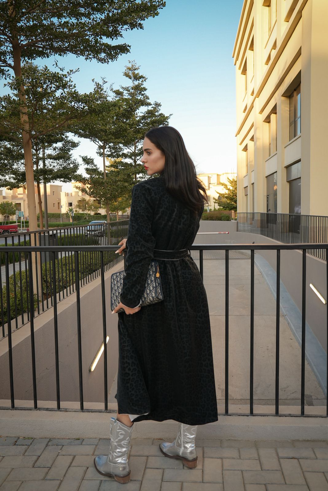 Reversible leopard coat