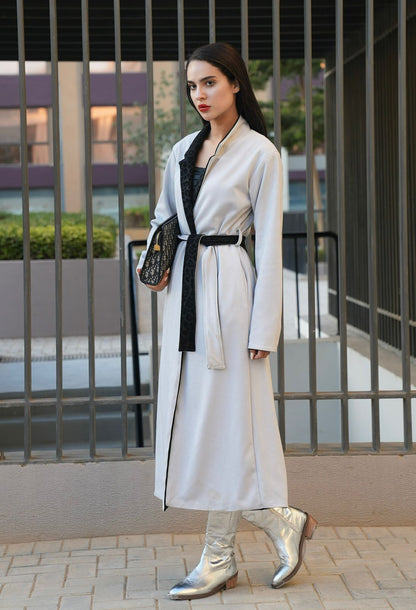 Reversible leopard coat