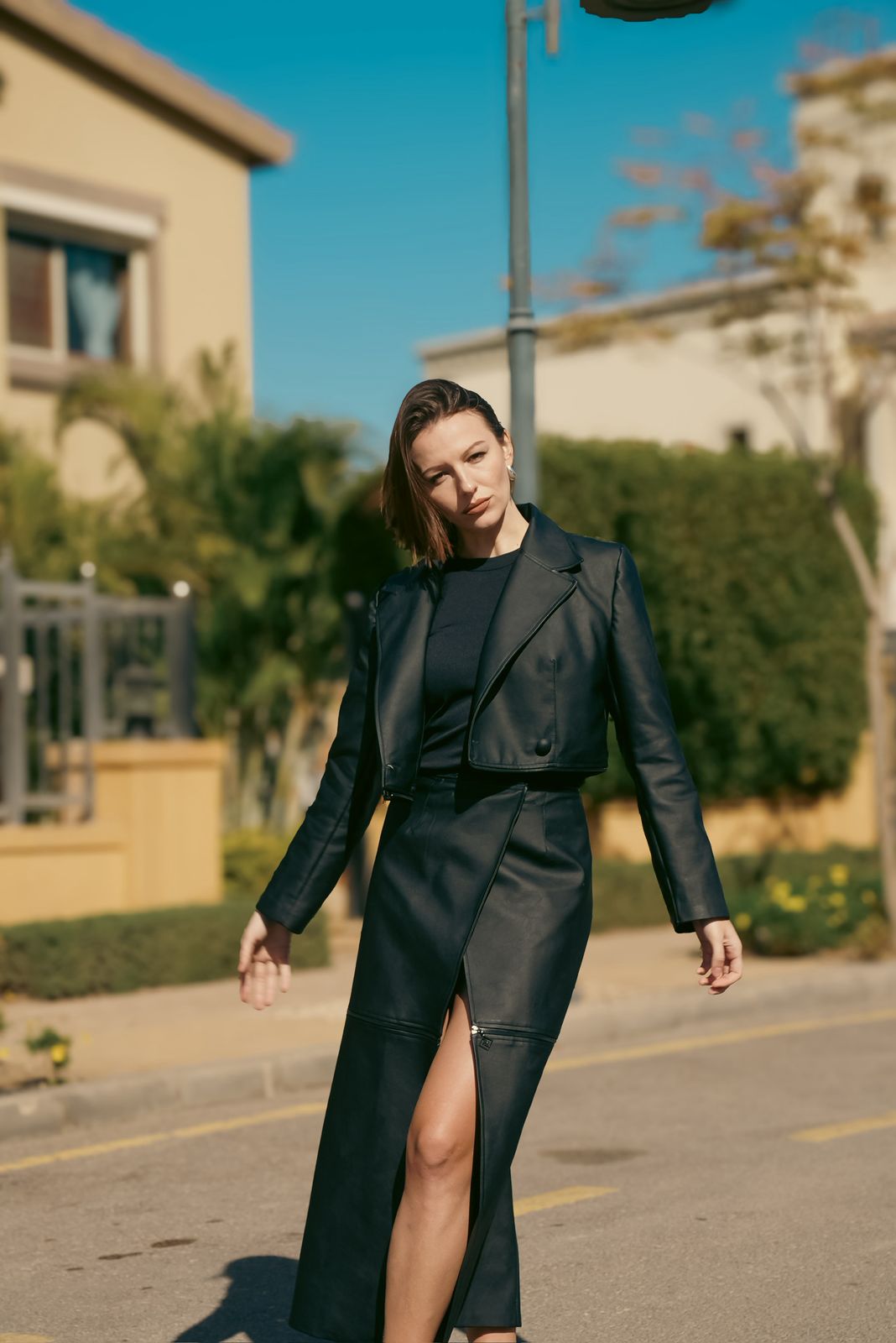 Multiway 7*1 leather coat