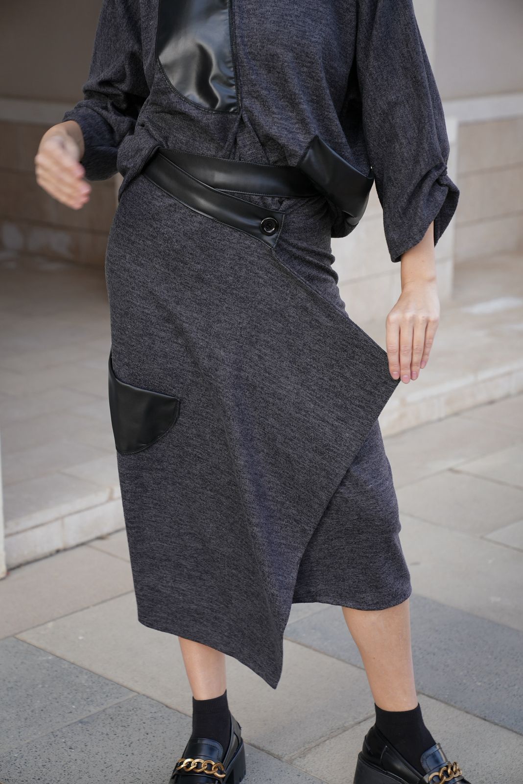 Leather wool set