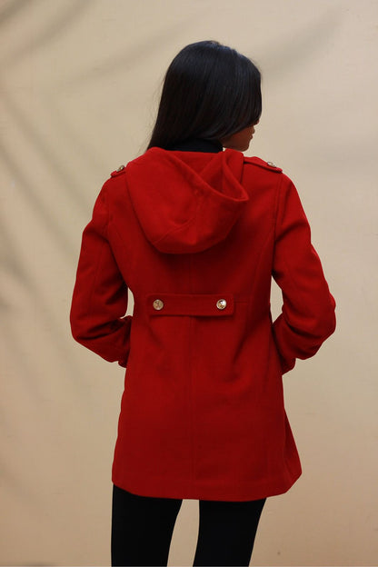 Fiery red coat